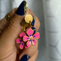 Boucle d’Oreilles Fleur Rose